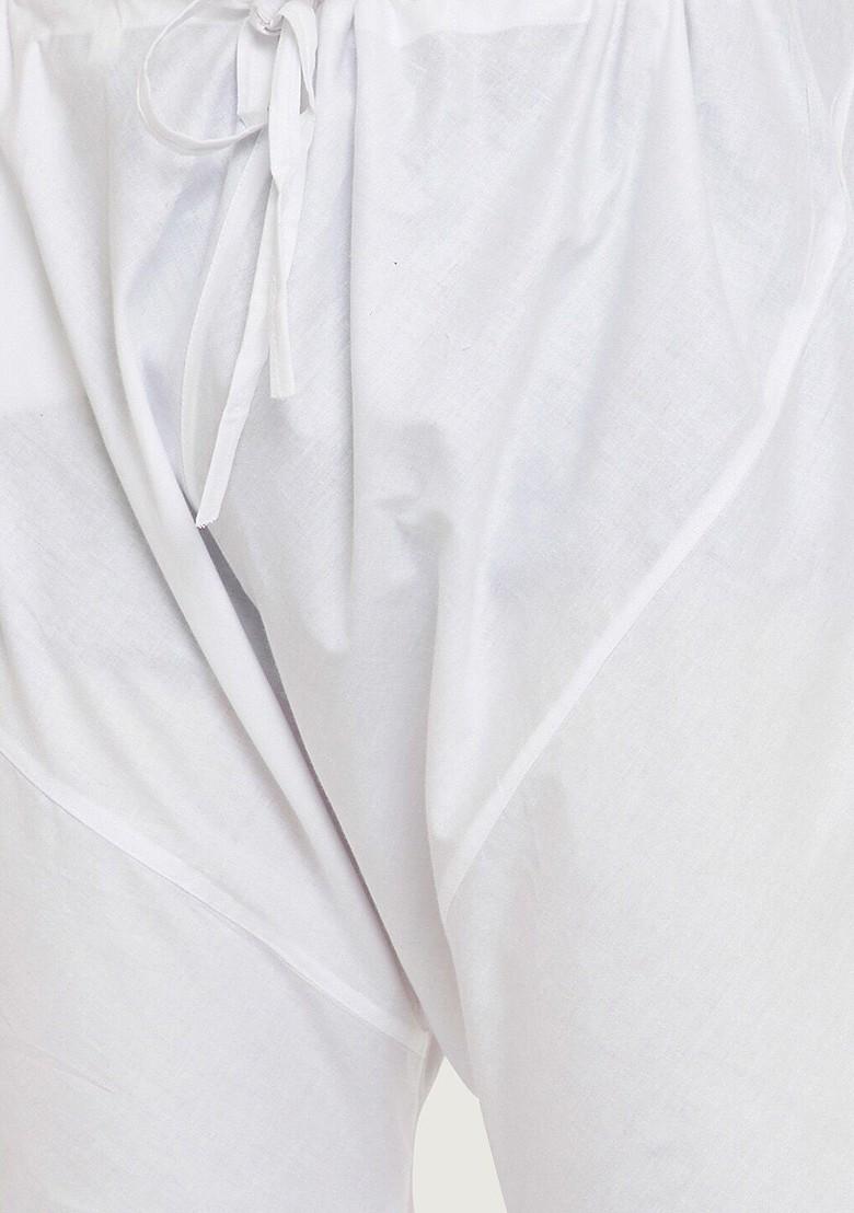 Orange Solid Poly Blend Kurta Set For Men