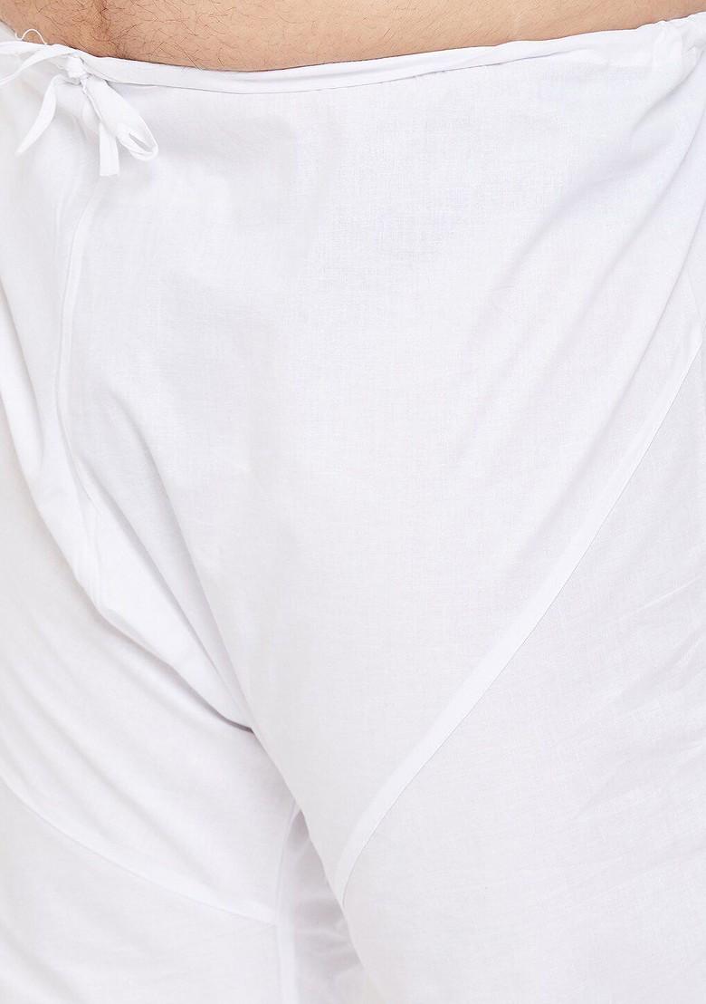 Blue Solid Poly Blend Kurta Set For Men