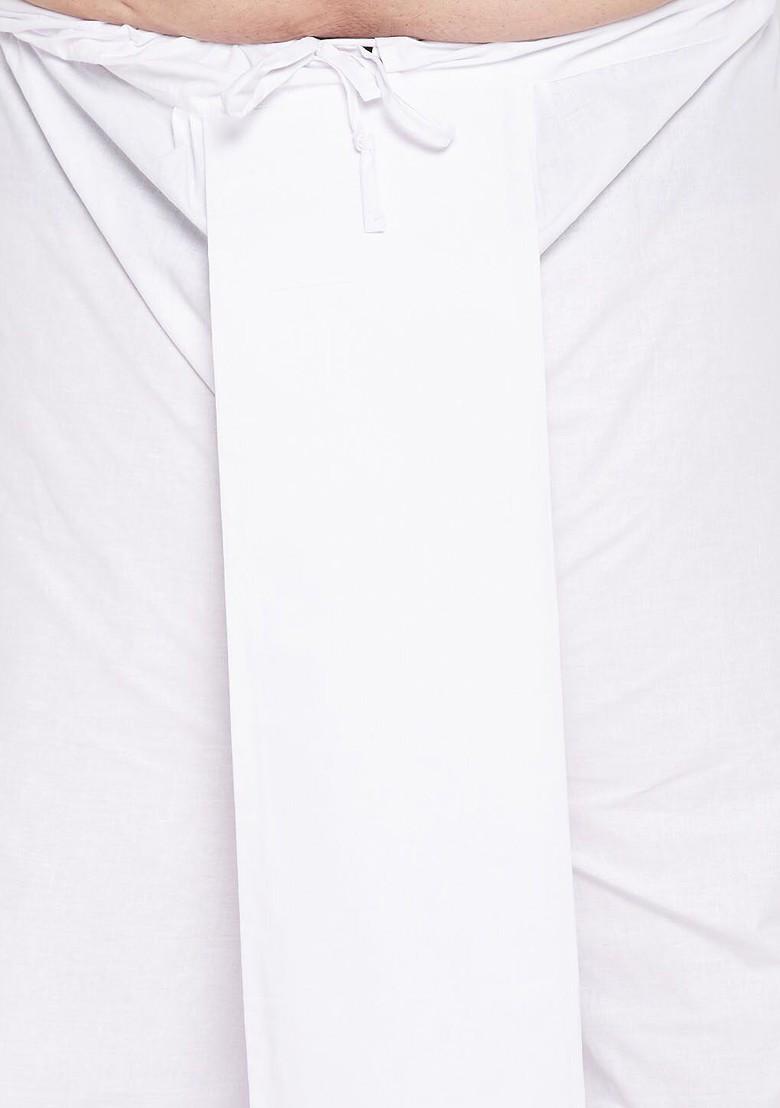 Black Ethnic Motifs Cotton Kurta Set For Men