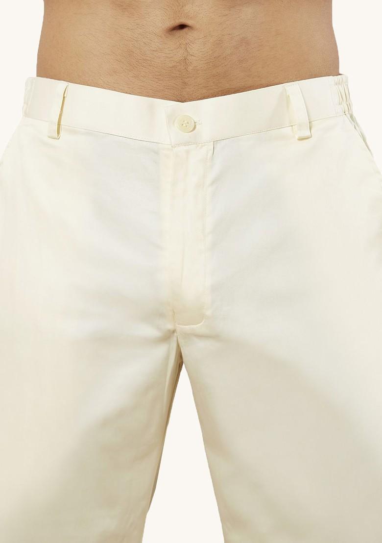 Beige Sequin Work Poly Blend Kurta Set For Men