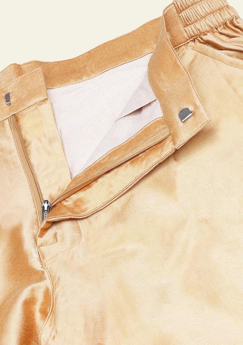 Purple Floral Print Poly Blend Kurta Set For Men