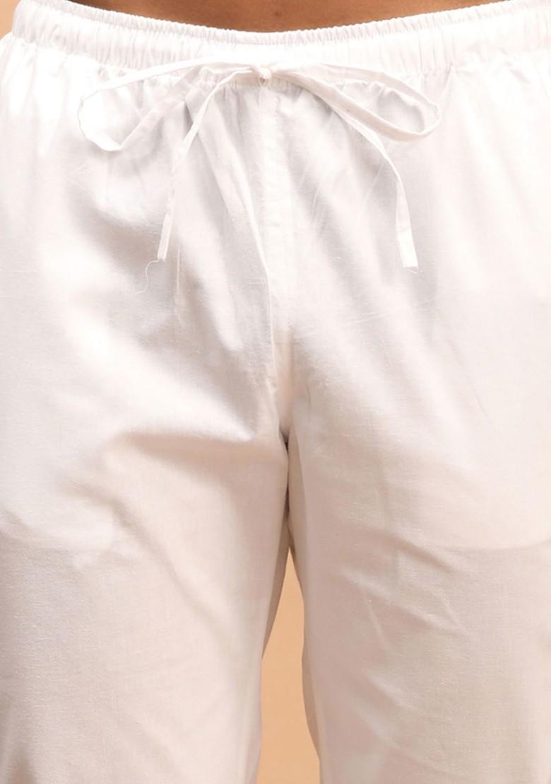 Grey Ethnic Motifs Cotton Kurta Set For Men