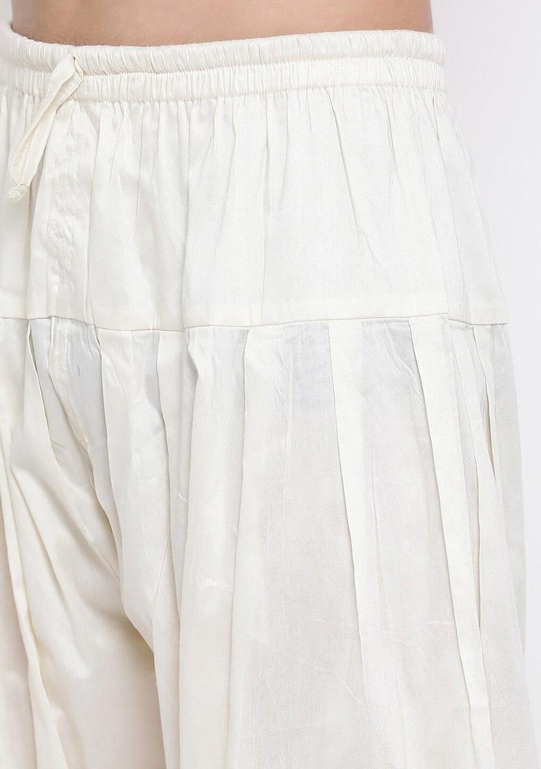 Yellow Solid Pathani Kurta Set For Men