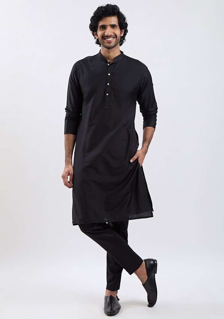 Burgundy Solid Poly Blend Indowestern Sherwani Set For Men - Indya