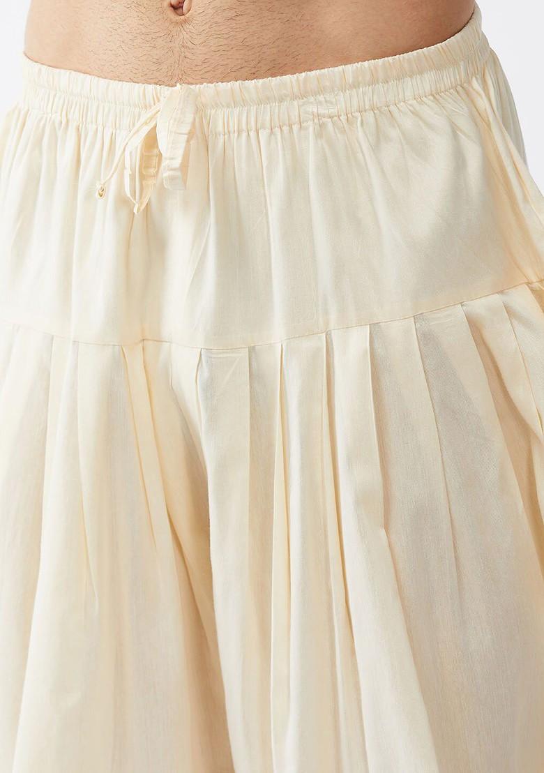 Maroon Solid Poly Blend Kurta Set For Men