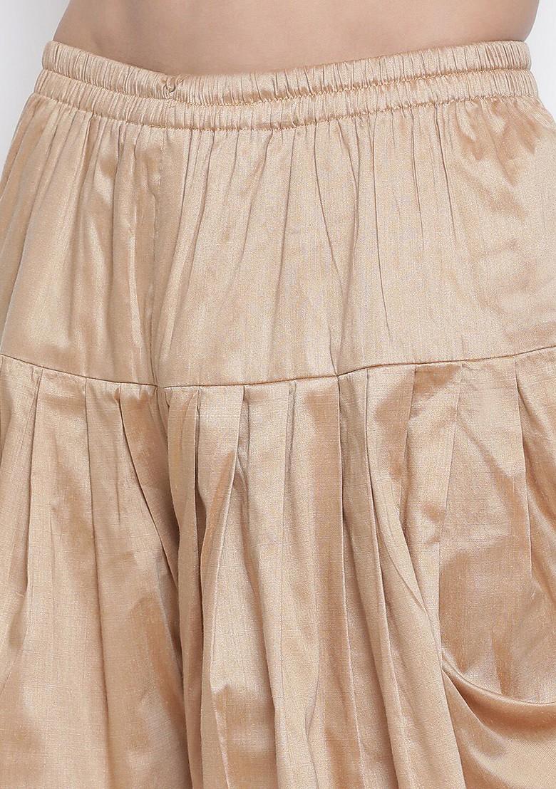 Maroon Woven Poly Blend Kurta Set For Men