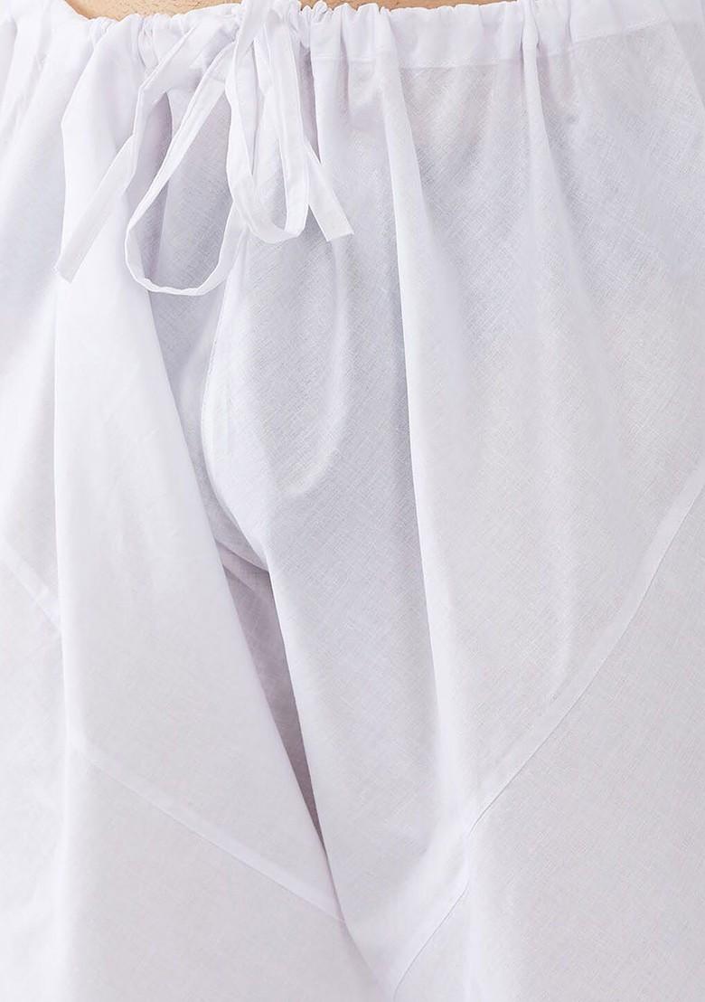 Blue Printed Poly Blend Kurta Set For Men