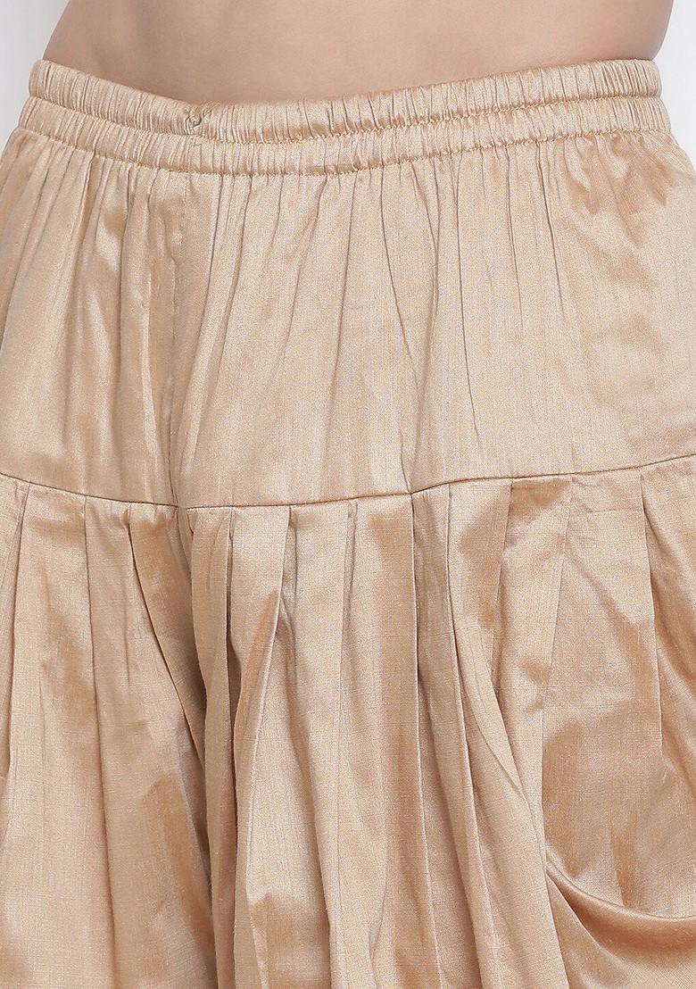 Navy Blue Solid Cotton Indowestern Sherwani Set For Men