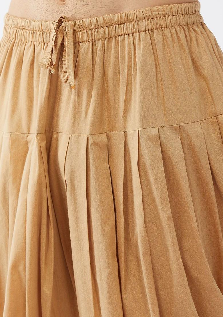 Turquoise Blue Woven Poly Blend Kurta Set For Men