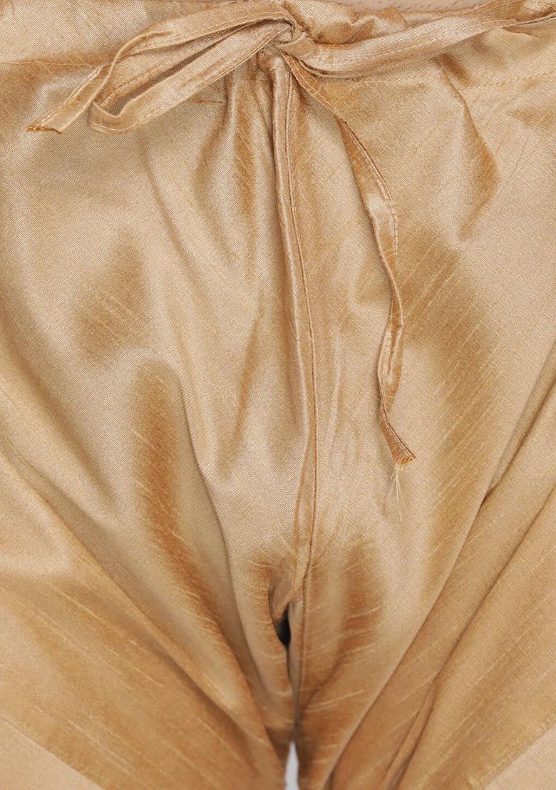 Maroon Floral Print Poly Blend Kurta Set For Men