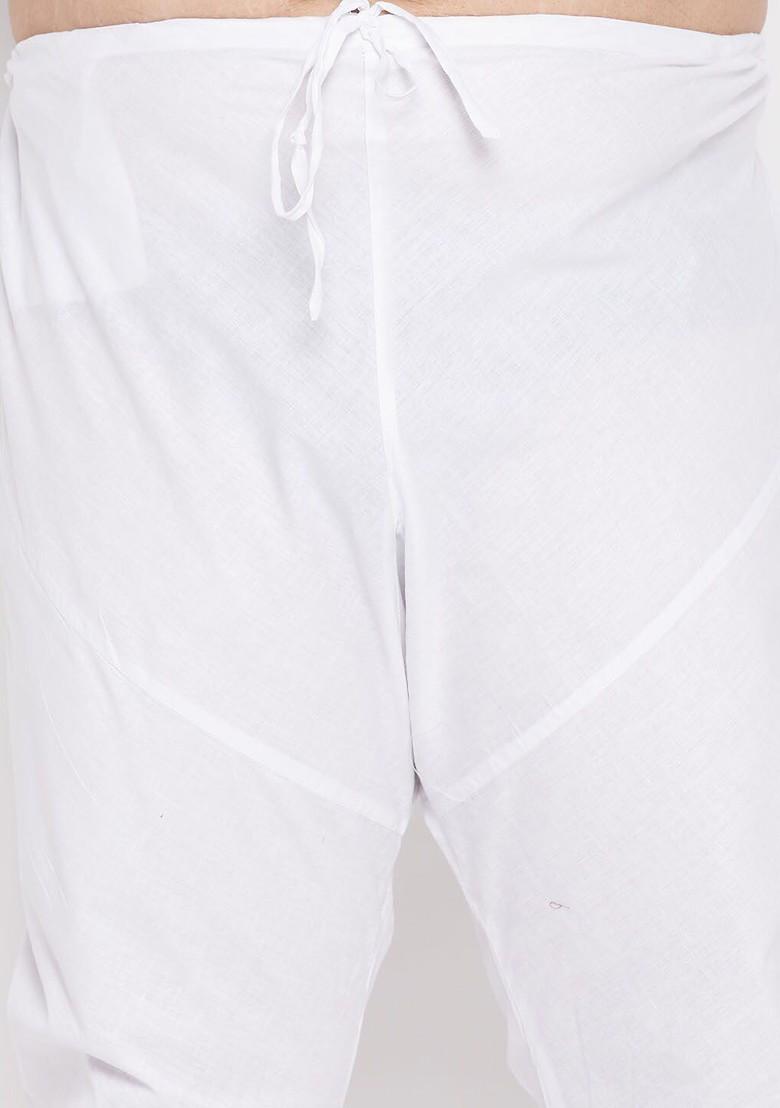 Purple Solid Poly Blend Kurta Set For Men