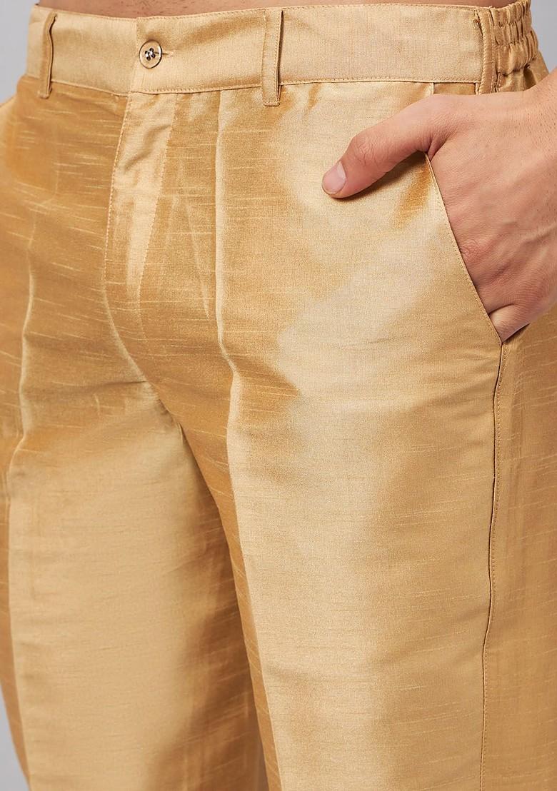 Navy Blue Solid Poly Blend Indowestern Sherwani Set For Men