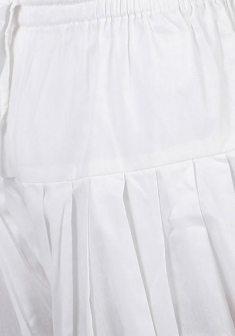 Black Solid Poly Blend Indowestern Sherwani Set For Men