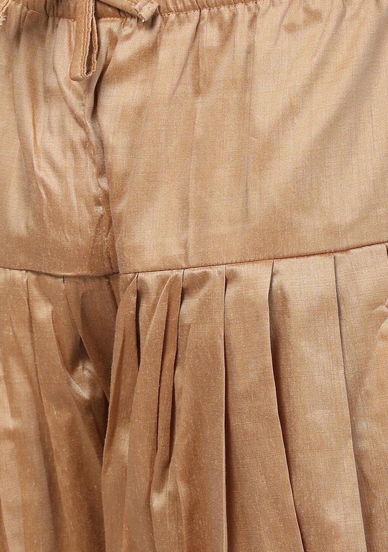 Orange Solid Poly Blend Indowestern Sherwani Set For Men