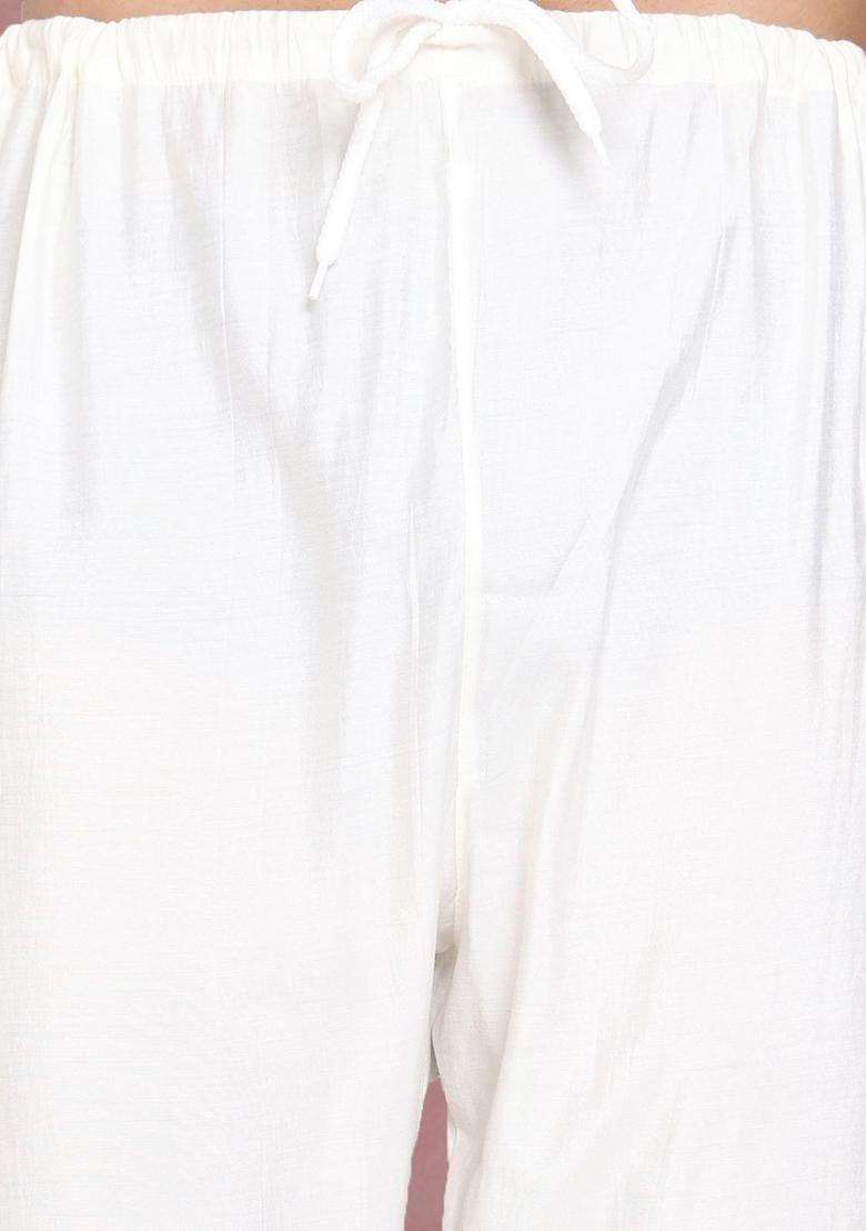 Beige Embroidered Silk Kurta Set For Men - Indya
