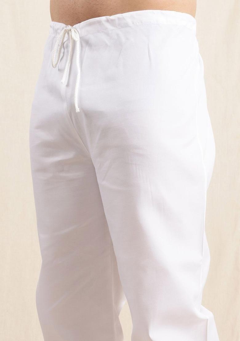 Black Printed Silk Kurta Set For Men - Indya