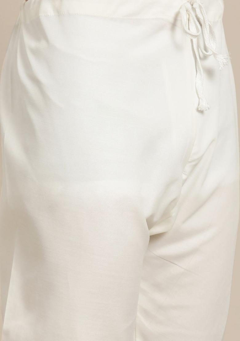 Pink Printed Silk Kurta Set For Men - Indya