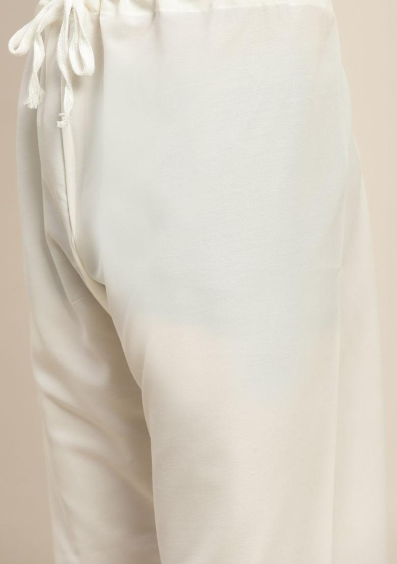 Pink Woven Design Silk Kurta Set For Men - Indya