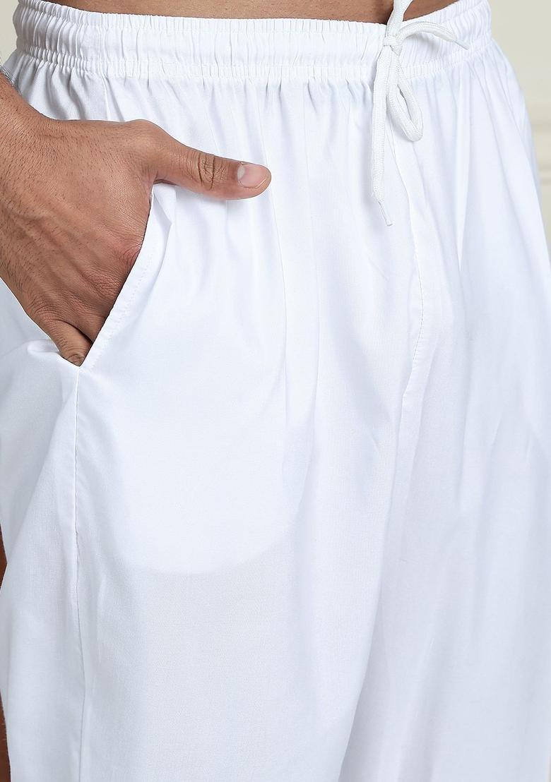 Olive Embroidered Silk Kurta Set For Men - Indya