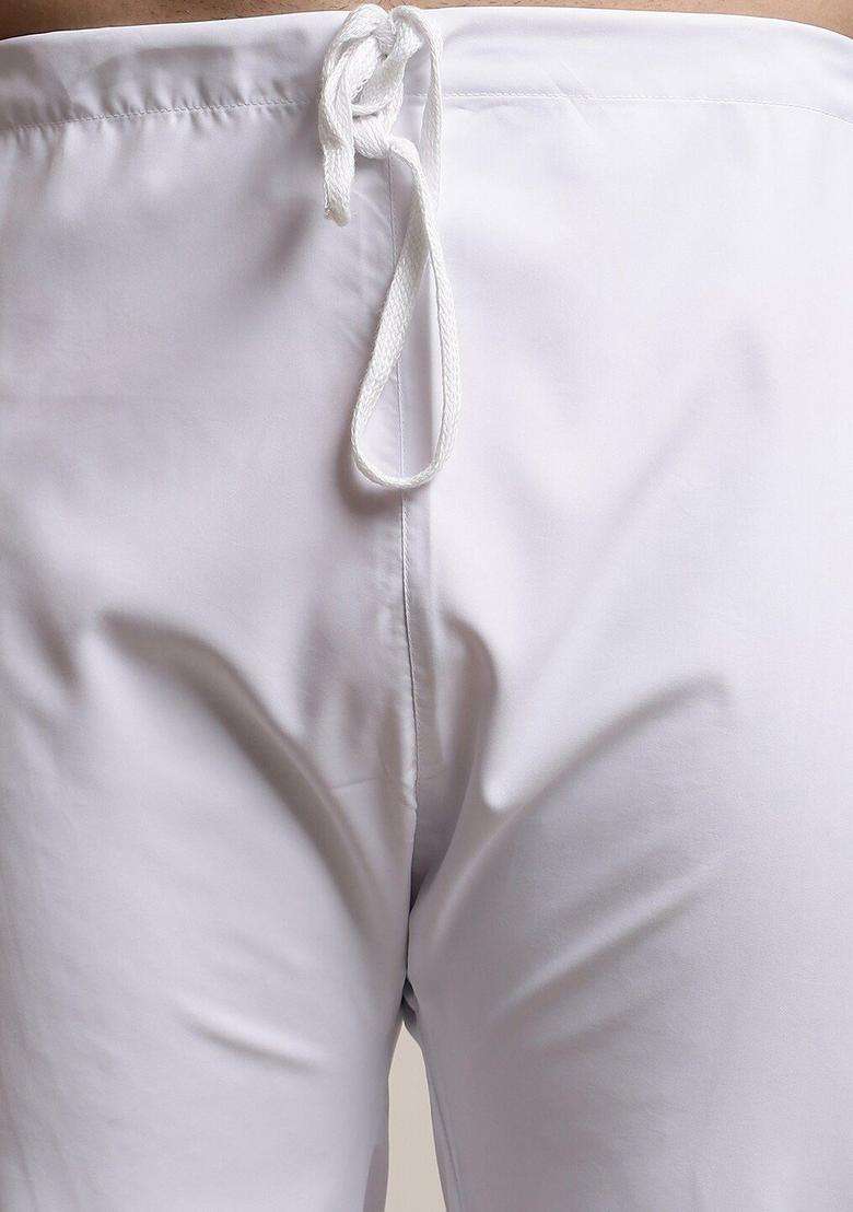 Olive Embroidered Silk Blend Kurta Set For Men - Indya