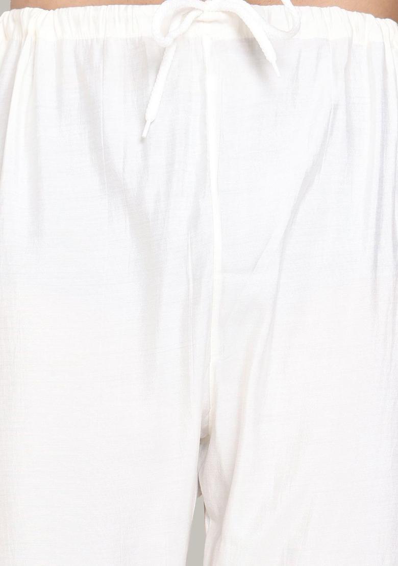 Beige Embroidered Silk Kurta Set For Men - Indya