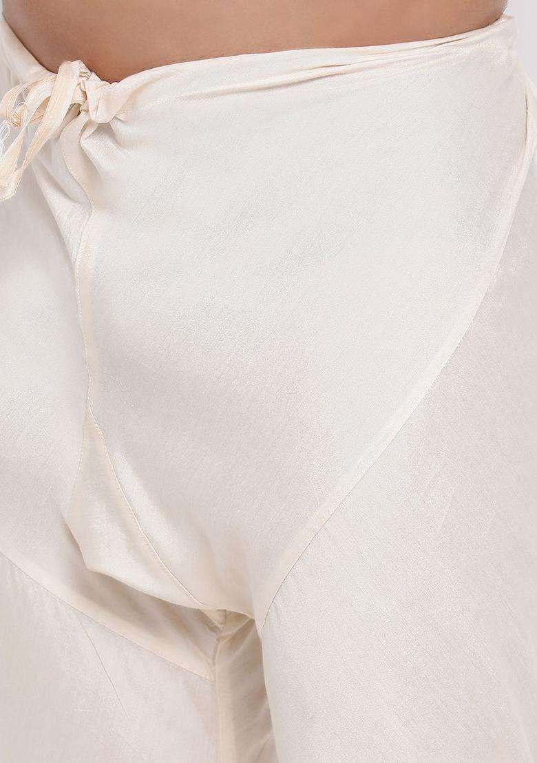 Blue Woven Design Silk Blend Kurta Set For Men - Indya