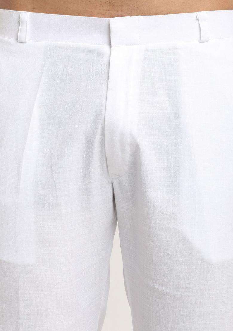 Coral Solid Cotton Kurta Set For Men - Indya