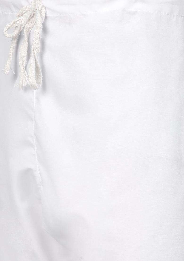 Blue Solid Cotton Kurta Set For Men - Indya