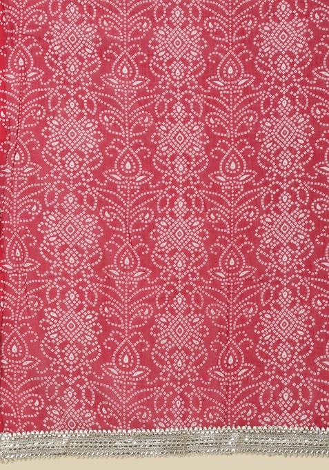 Red Embroidered Poly Blended Kurta Sets