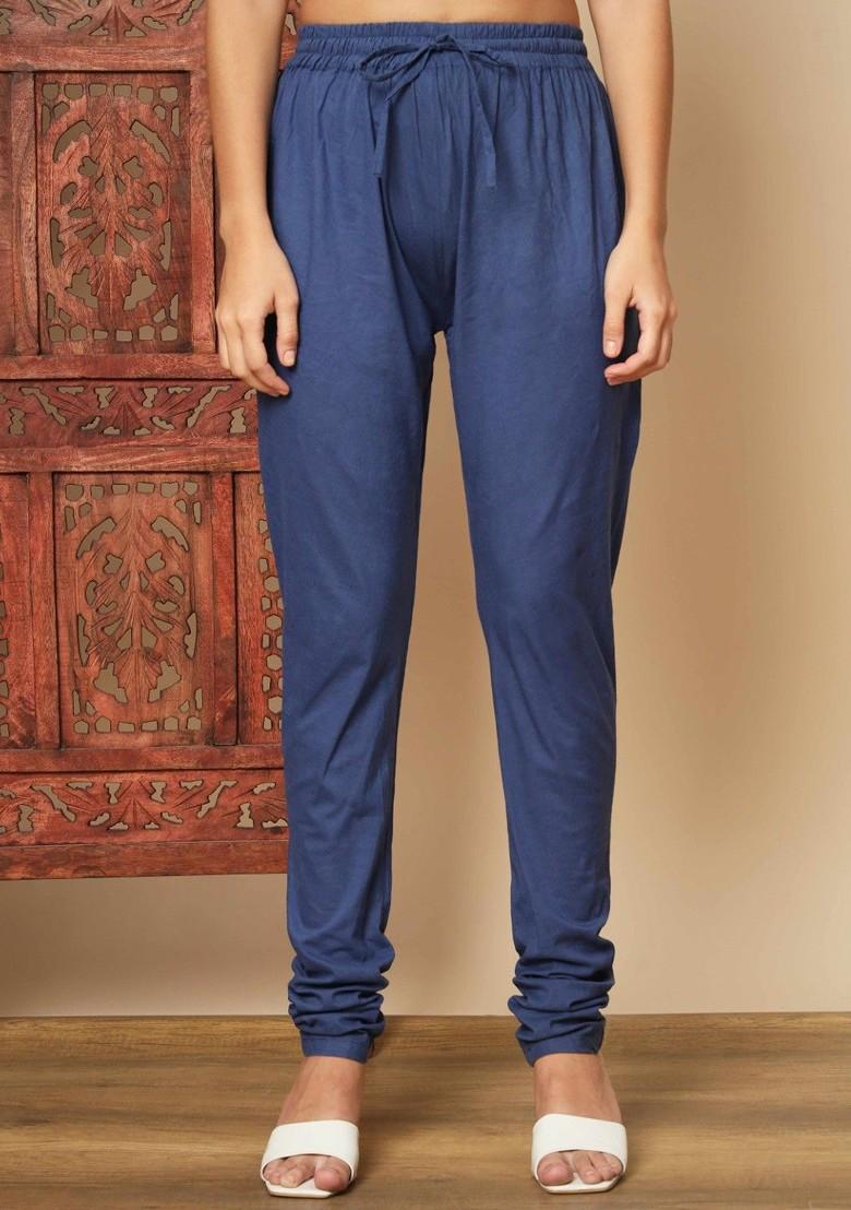 Blue Embroidered Poly Blended Kurta Sets - Indya