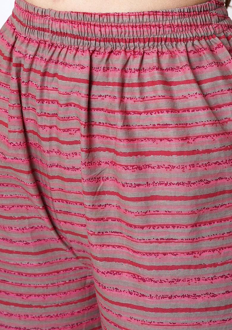 Peach Embroidered Poly Blended Kurta Sets - Indya