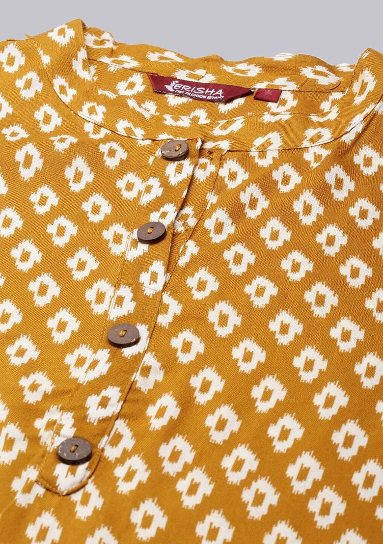 Brown Embroidered Poly Blended Kurta Sets - Indya