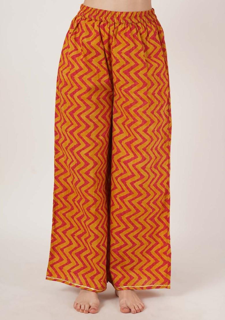 Orange Embroidered Poly Blended Kurta Sets - Indya