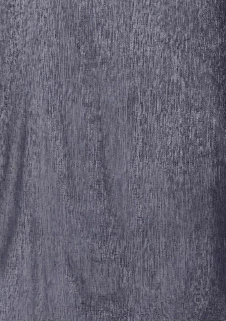 Navy Blue Embroidered Poly Blended Kurta Sets