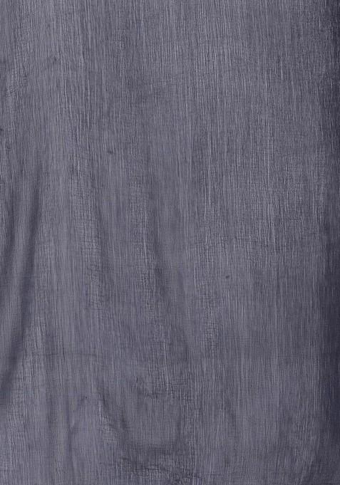 Navy Blue Embroidered Poly Blended Kurta Sets