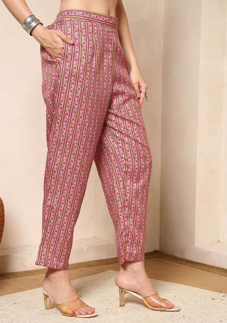Purple Embroidered Poly Blended Kurta Sets - Indya