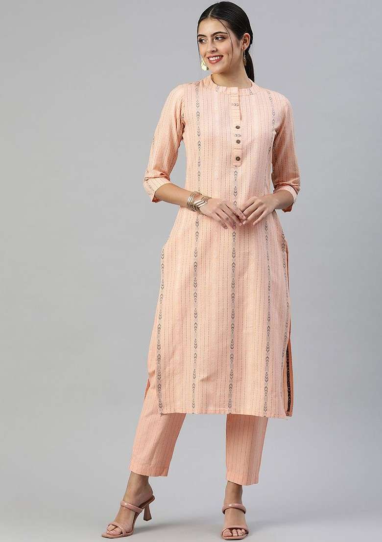 White Embroidered Poly Blended Kurta Sets - Indya