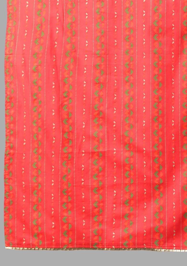 Beige Embroidered Poly Blended Kurta Sets - Indya