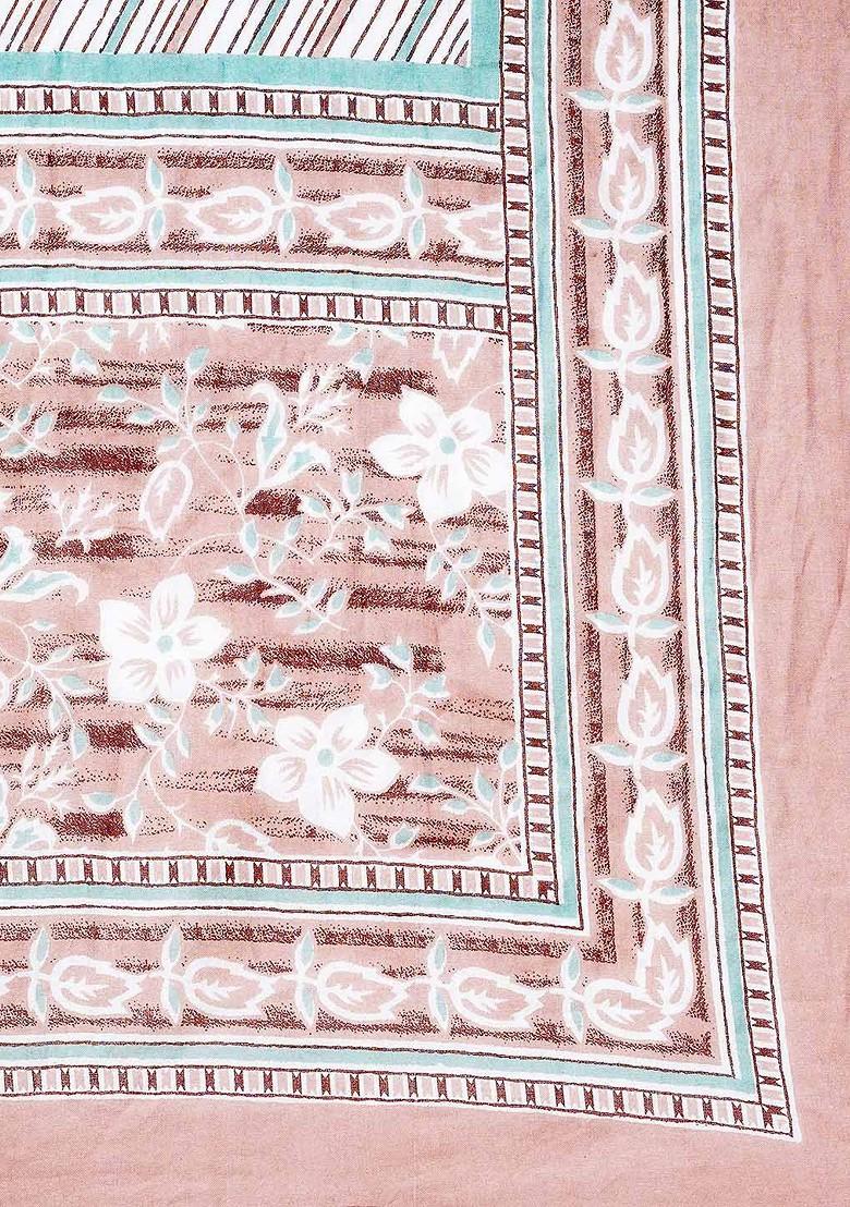 Beige Embroidered Poly Blended Kurta Sets - Indya