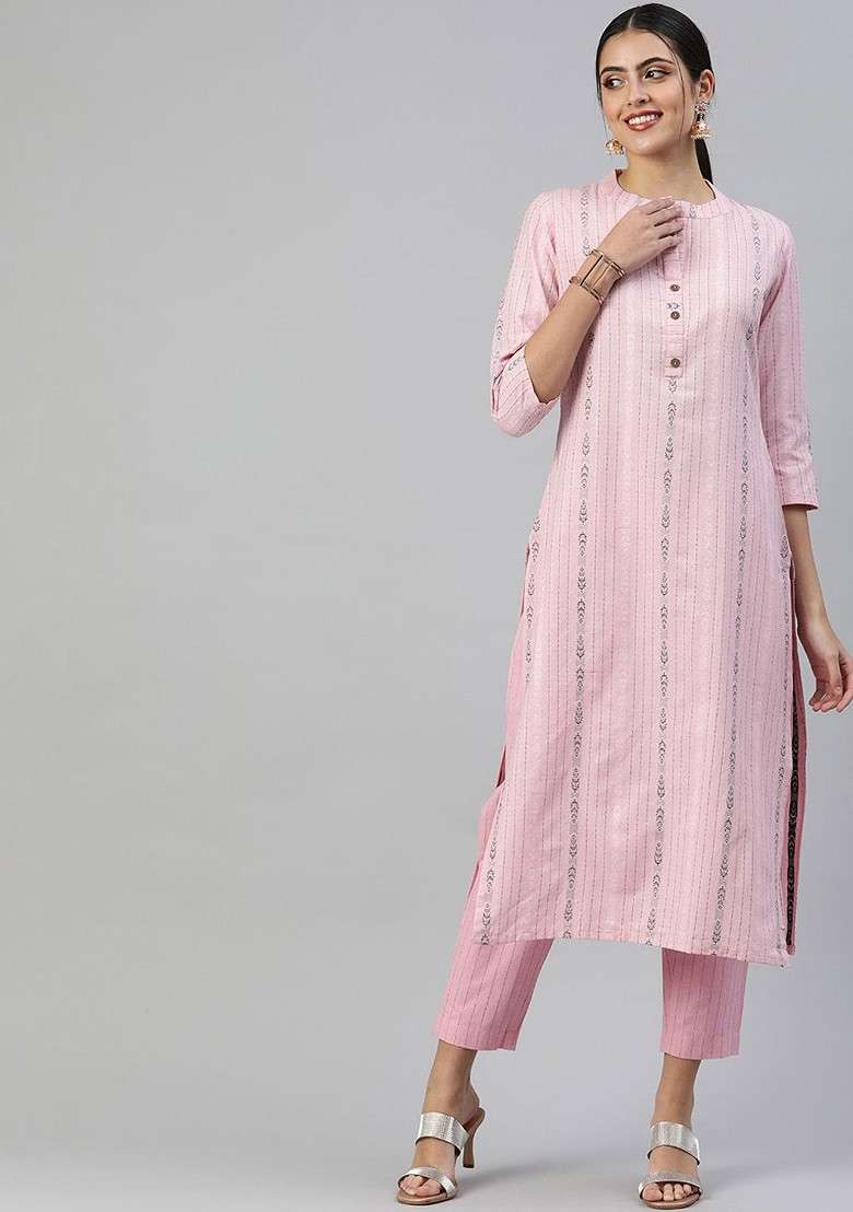 White Embroidered Poly Blended Kurta Sets - Indya