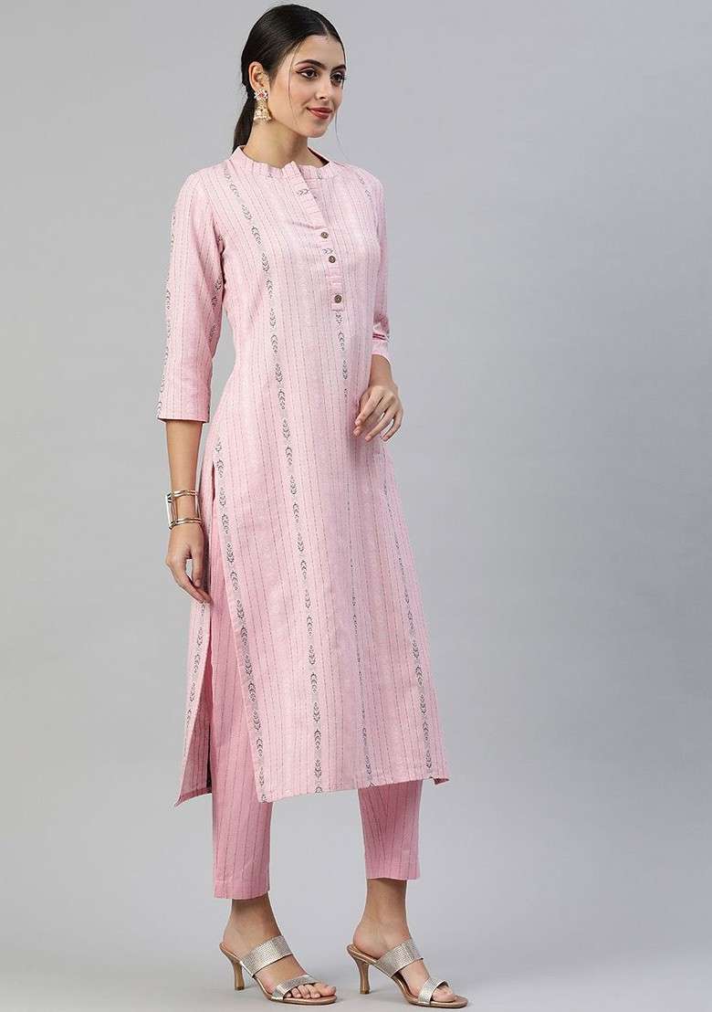 White Embroidered Poly Blended Kurta Sets - Indya