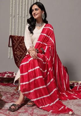Off White Solid Blended Kurta Set