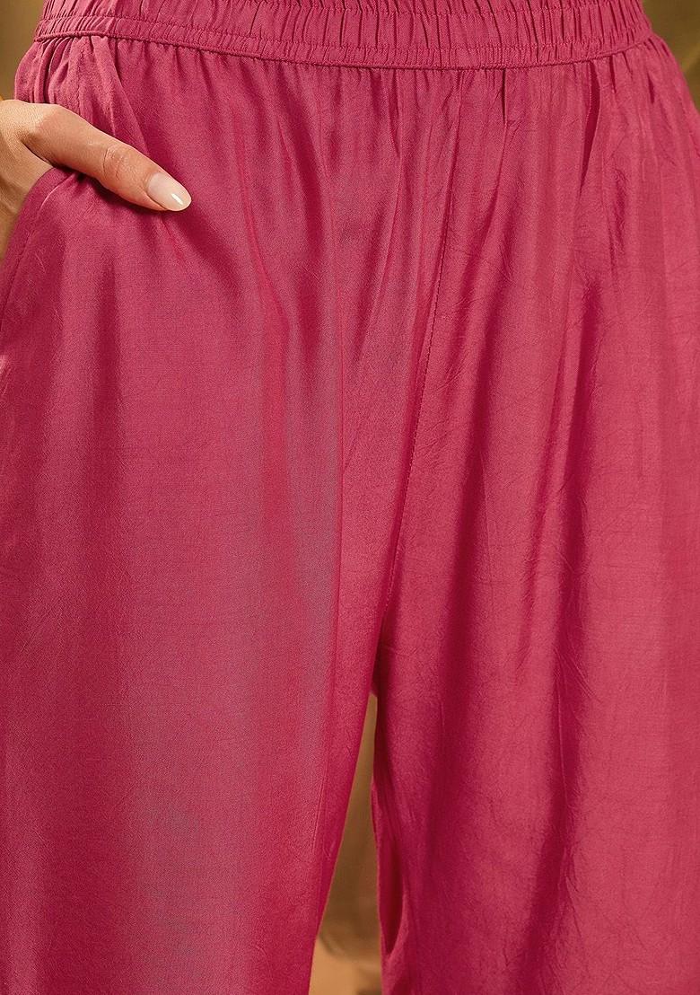 Yellow Printed Blended Kurta Set - Indya