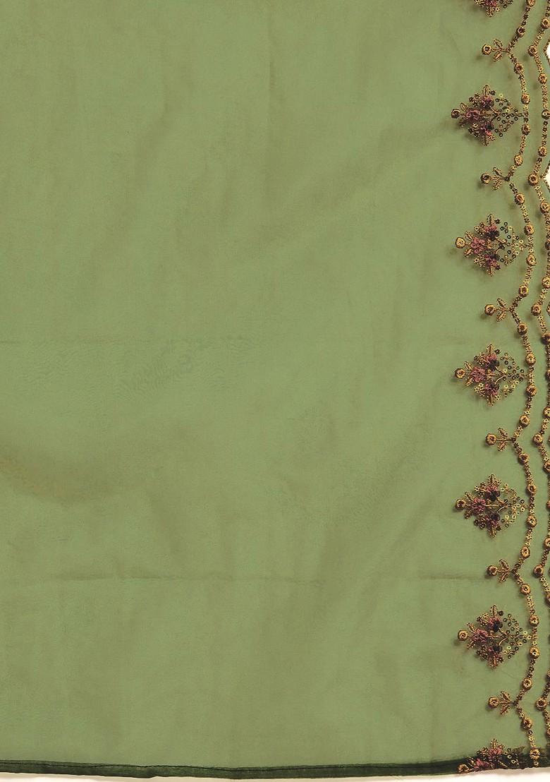 Mustard Embroidered Blended Kurta Set - Indya