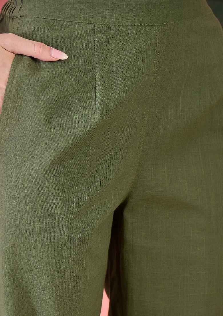 Brown Printed Blended Kurta Set - Indya