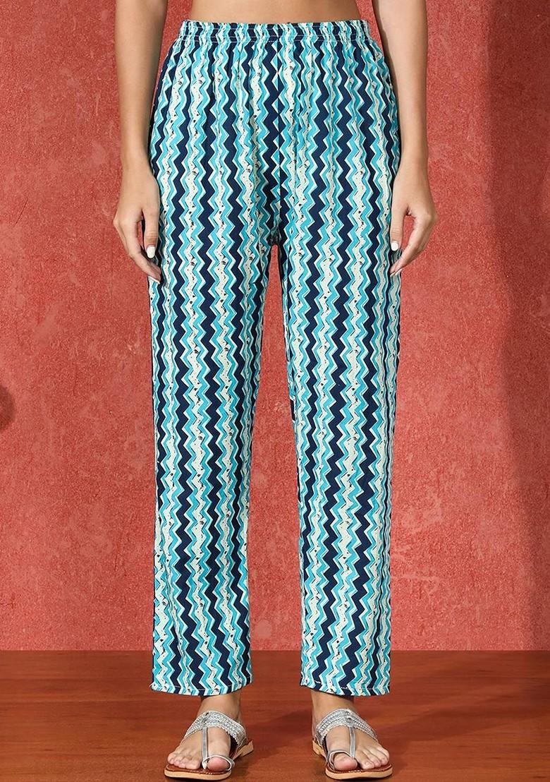 Navy Blue Embroidered Blended Kurta Set - Indya