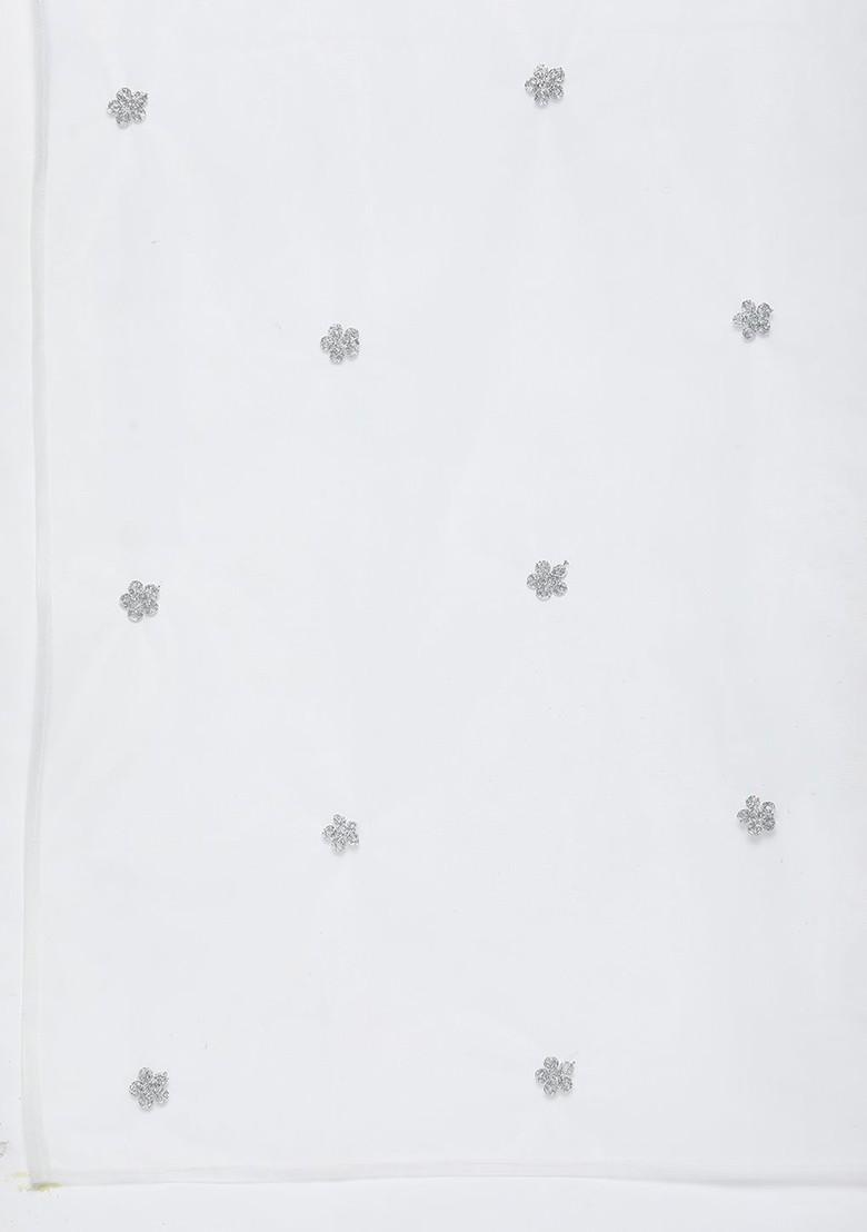 Grey Embroidered Blended Kurta Set - Indya