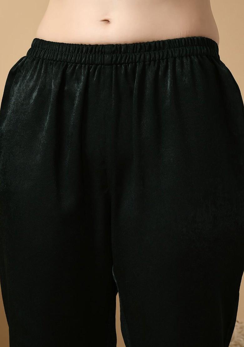 Green Yoke Design Blended Kurta Set - Indya