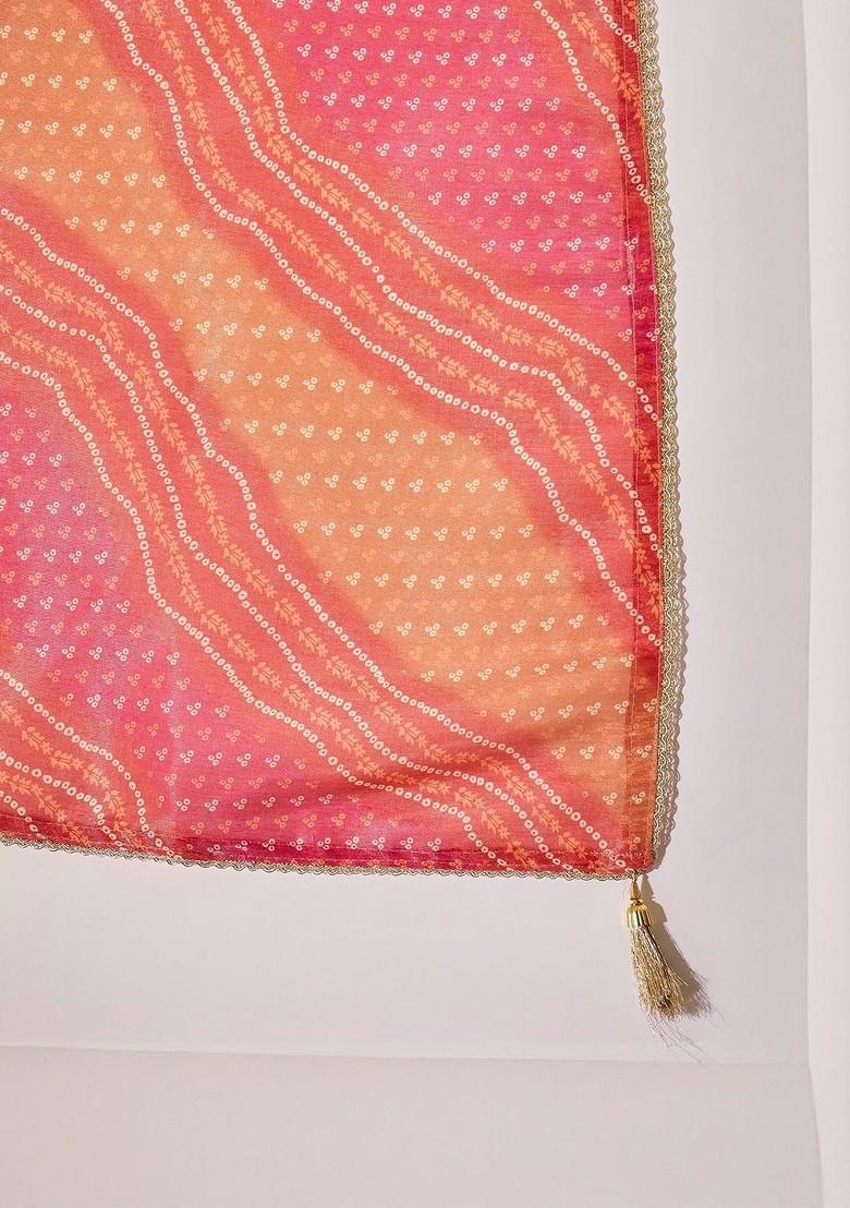 Cream Embroidered Blended Kurta Set - Indya