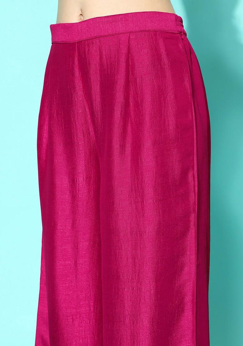 Yellow Embroidered Blended Kurta Set - Indya